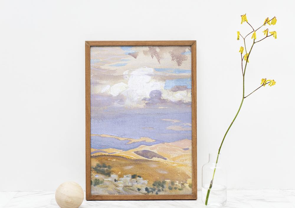 Free Wooden Frame Mockup, Editable Design Psd