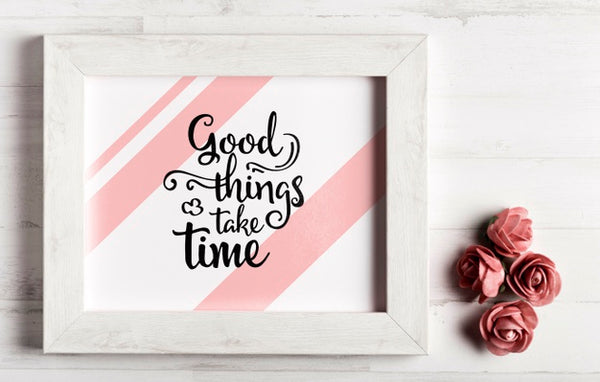 Free Wooden Frame With Motivational Quote Psd