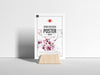 Free Wooden Stand Holding Poster Mockup