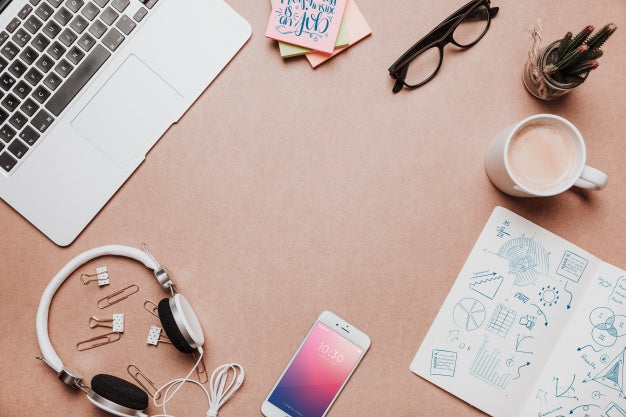 Free Workspace Concept With Various Elements Psd
