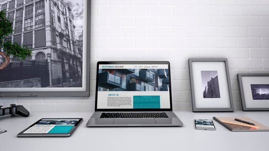 Free Workspace Mockup With Computer Psd