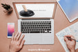 Free Workspace Mockup With Laptop And Tablet Psd