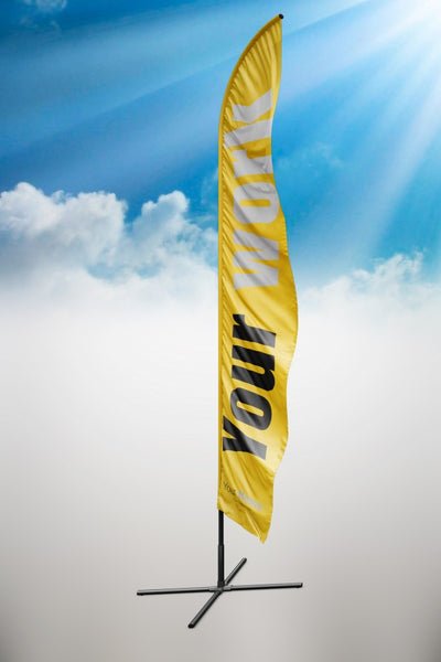 Free Yellow Flag Mock Up Psd