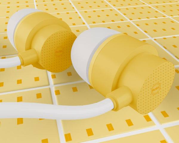 Free Yellow Headphones With White Cable Psd