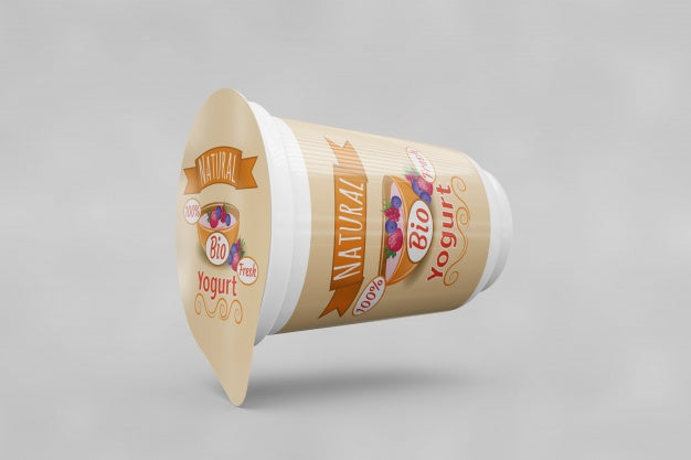 Free Yogurt Packaging Mockup Psd
