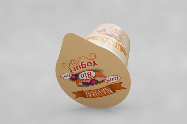 Free Yogurt Packaging Mockup Psd