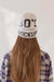 Free Young Woman Wearing Beanie Mockup Psd